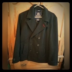 Mens Black Peacoat